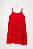 Picture of PLUS SIZE RUFFLED FAUX LINEN DRESS